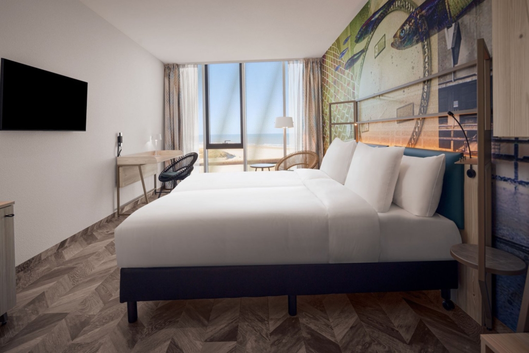 Inntel Hotels Den Haag Marina Beach - Hotel Scheveningen Sea View Twin kamer - uitzicht
