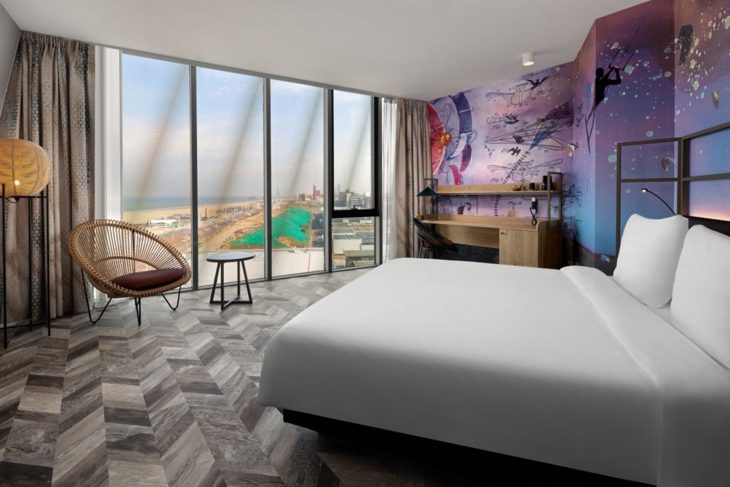 Inntel Hotels Den Haag Marina Beach - Hotel Scheveningen strand Sea View Double XL kamer uitzicht