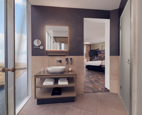 Inntel Hotels Den Haag Marina Beach - Wellness Suite - viersterren hotel Scheveningen badkamer