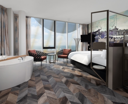 Inntel Hotels Den Haag Marina Beach - Wellness Suite - viersterren hotel kamer met bubbelbad
